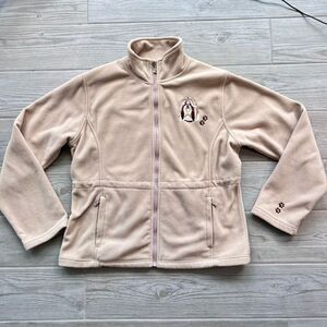 The Bradford Exchange Embroidered Beige Shih Tzu Dog Zip Up Fleece jacket Size L